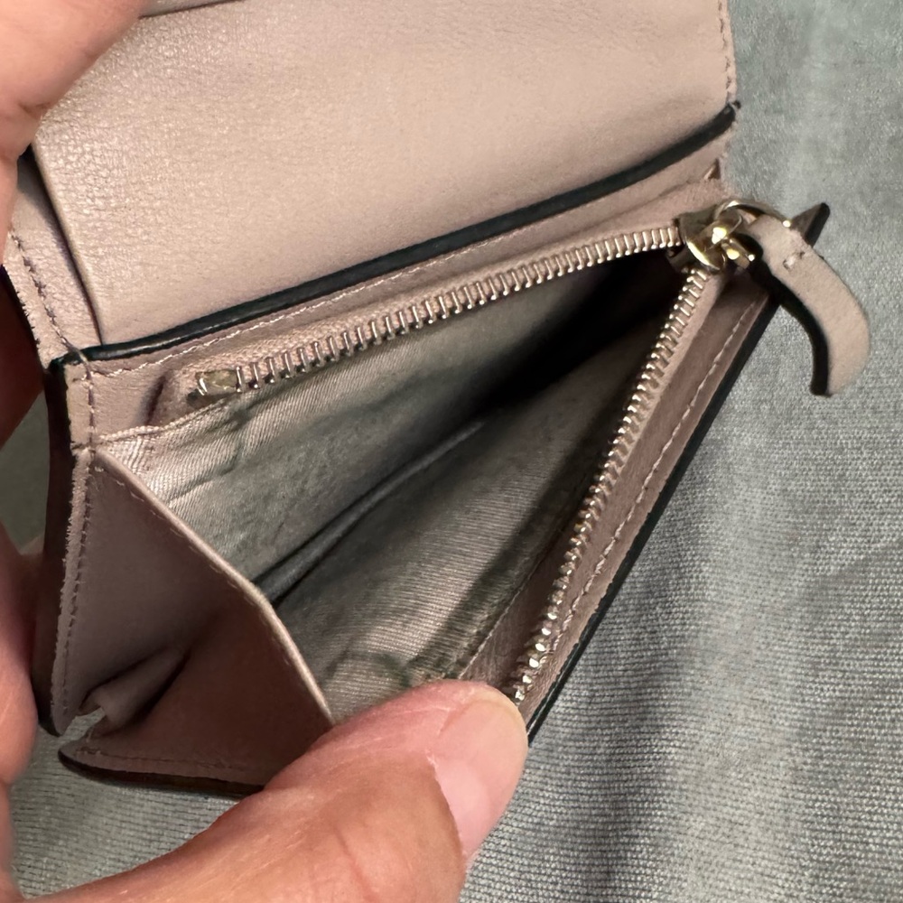 Valentino Beige Taupe Rockstud Compact Wallet - Picture 9 of 9